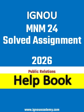 IGNOU MNM 24 Solved Assignment 2026